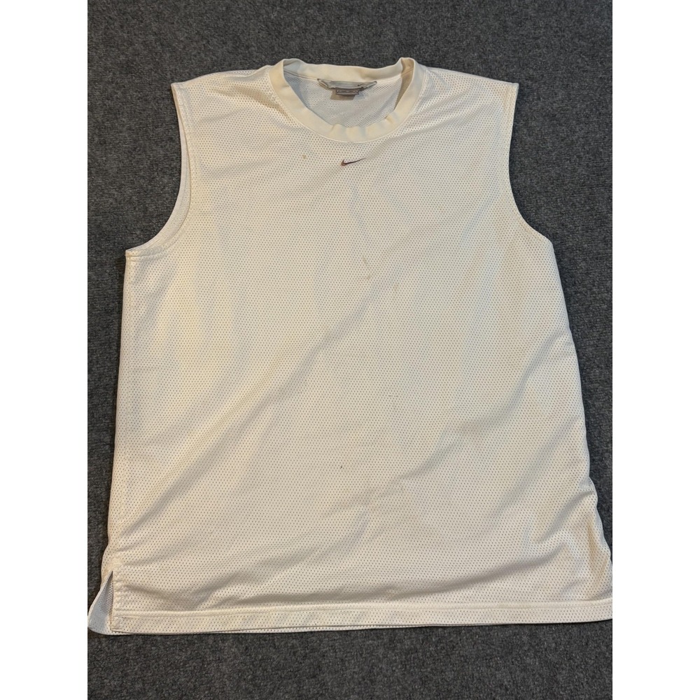 Y2K Nike Shirt Mens 2XL Mesh Sleeveless Tank Top Basketball Athletic Training